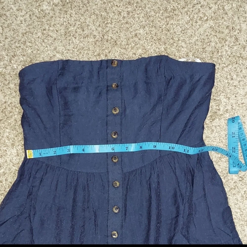 NWOT!  Lulus Navy Blue Sleeveless Button Dress size XS - Picture 3 of 4